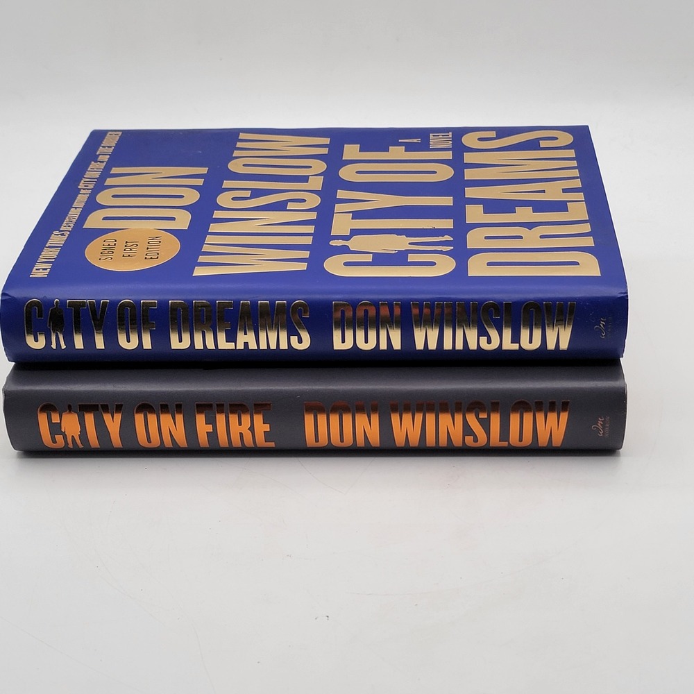 Don Winslow City on Fire City of Dreams Hardcover Signed First Edition Excellent
